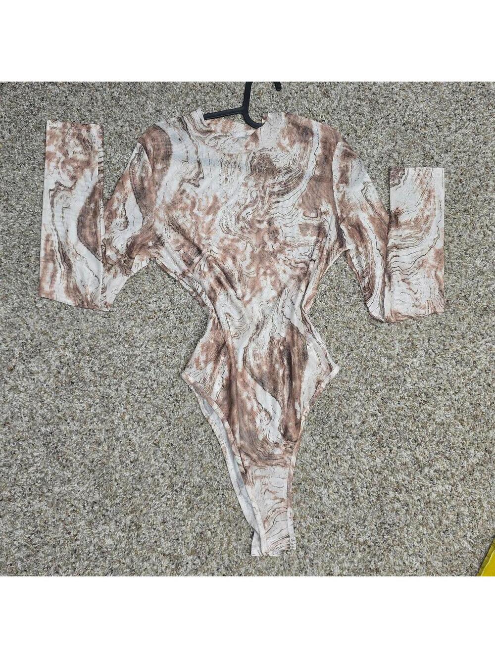 SHEIN Women's Multi and Brown Bodysuit